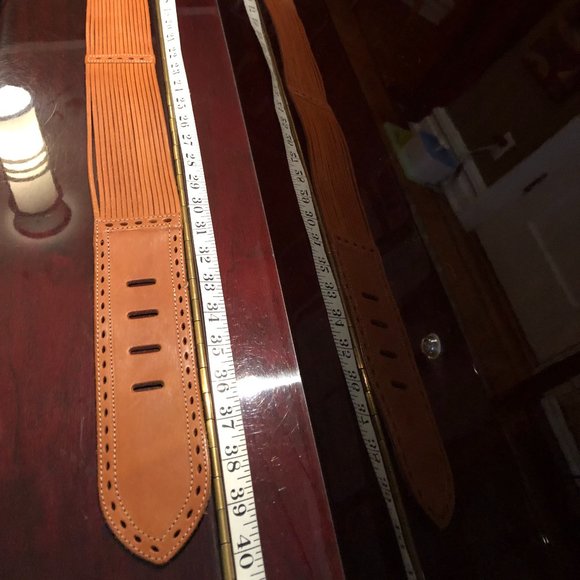 LINEAPELLE  amber brown leather belt size medium main image 7
